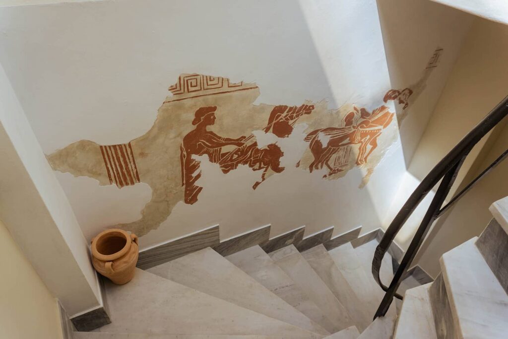 Neoclassical Staircase with Ancient Greek Fresco